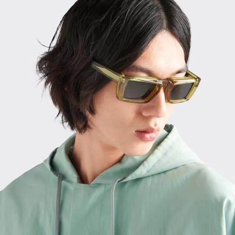 Geometric Bold Rim Adorable Rectangular Sunglasses