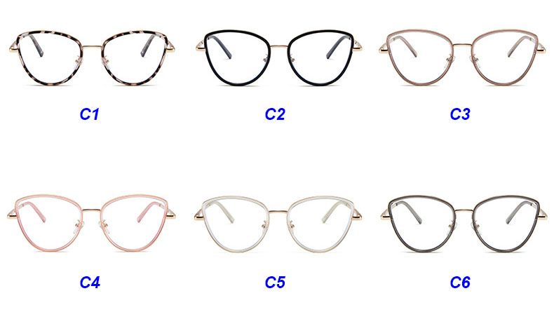 TR90 Frame Spring Hinge Anti Blue Light Cat Eye Glasses