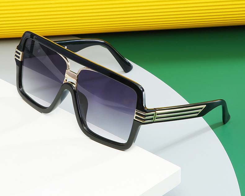 Bold statement square oversized gradient sunglasses