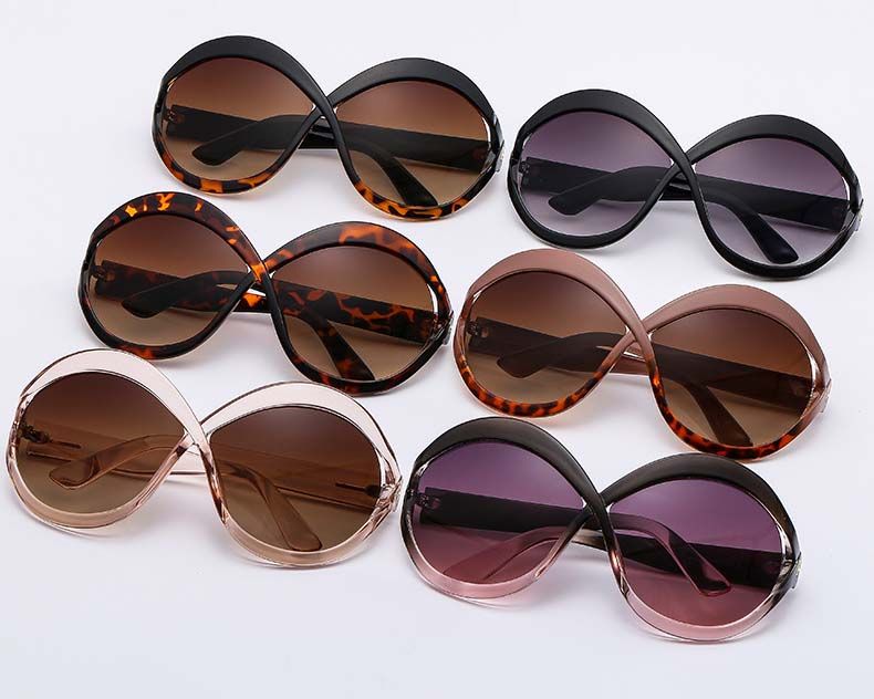 Big Frame Gradient Tint Oversized Butterfly Sunglasses