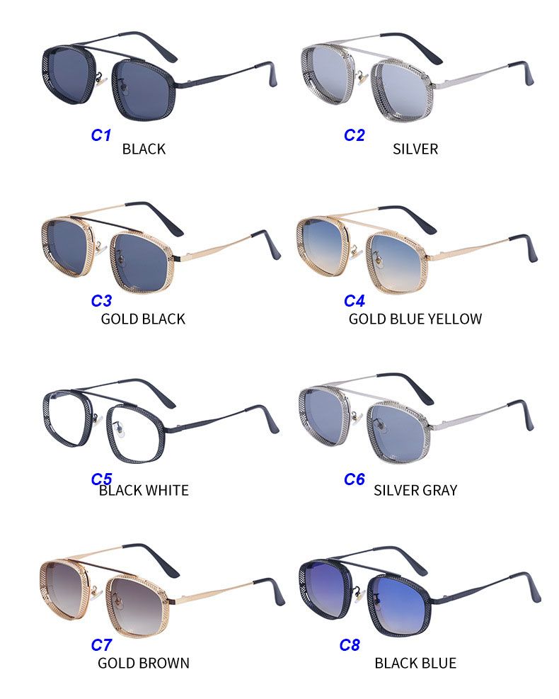 Oval alloy frame sunglasses steampunk hi tek shades