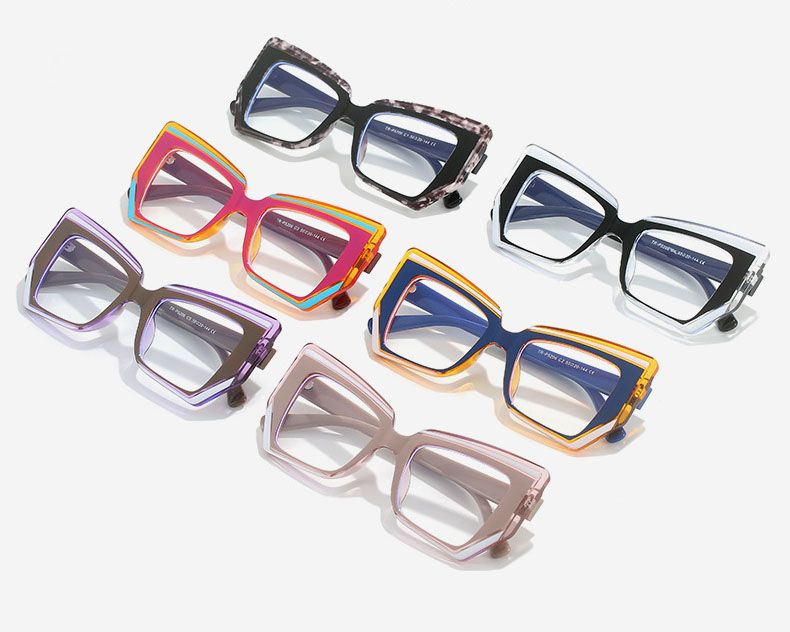 Mixed Colors TR90 Frame Ladies Blue Light Proof Glasses