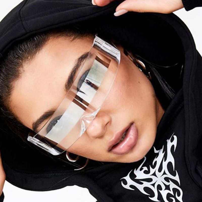Wrap Around Cyberpunk Goggles Futuristic Sun Glasses