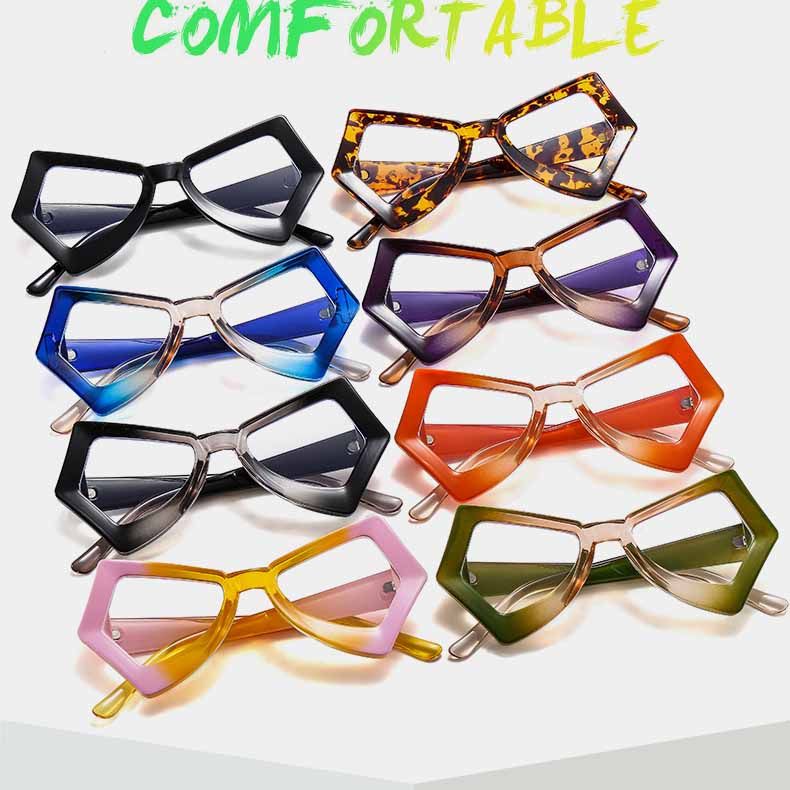 Multicolored Irregular Personality Fashion Glasses