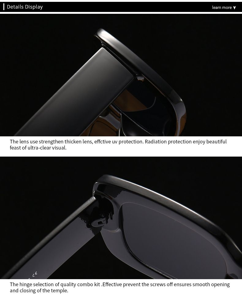 Modern Mono Lens Square Oversized Sunglasses