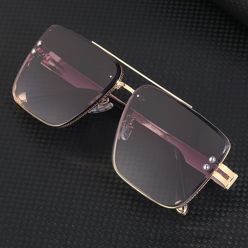 Large metal oversize frame cops aviators sunglasses