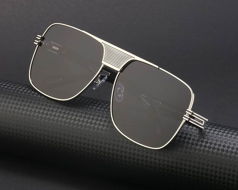 Vintage Square Alloy Frame Premium Pilot Sun Glasses
