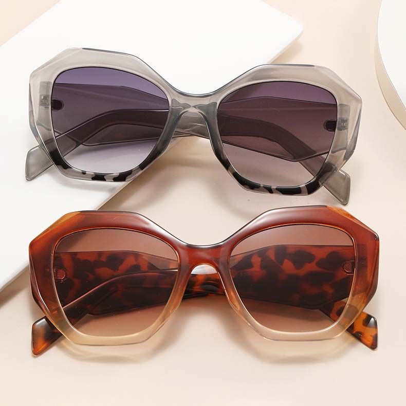 Fashion Oversized Polygon Sunglasses Retro Colorful Shades