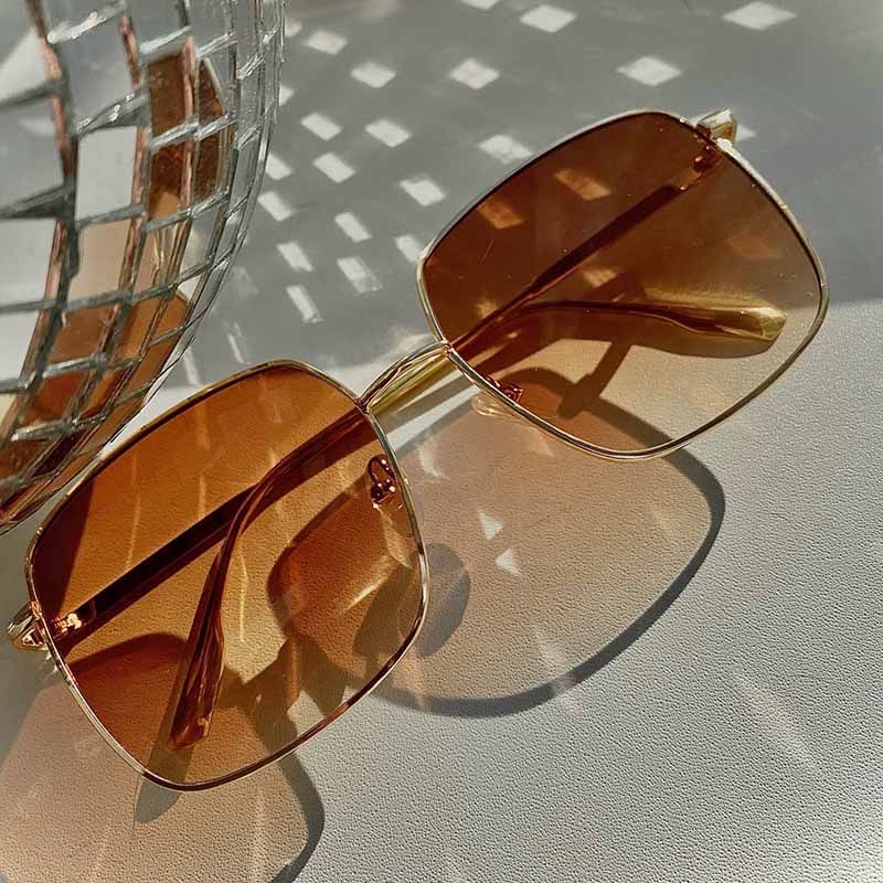 Luxury Bling Rhinestone Oversize Boxy Square Sunglasses