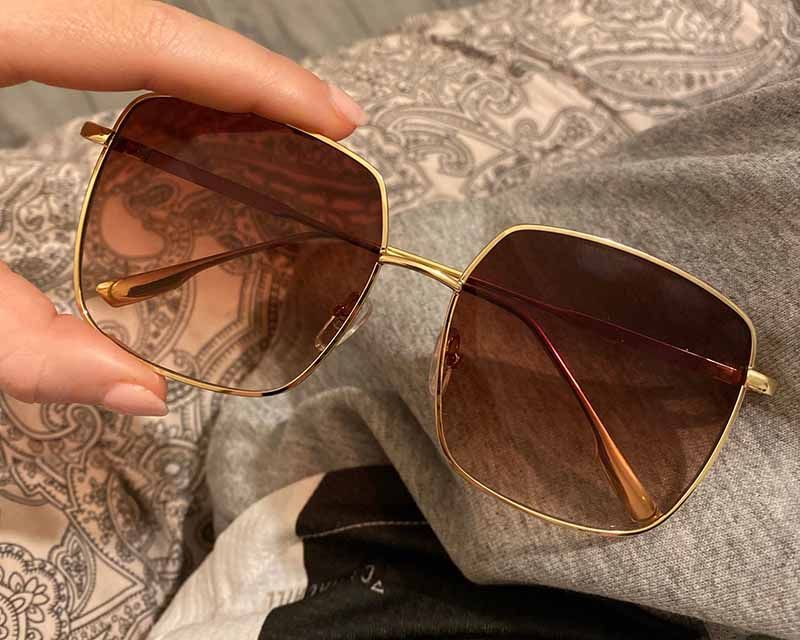 Luxury Bling Rhinestone Oversize Boxy Square Sunglasses