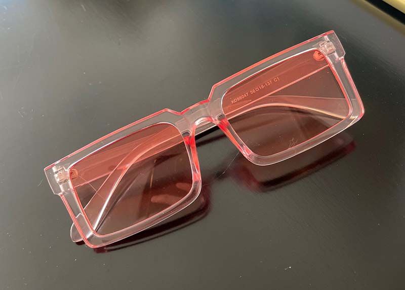  Jelly color retro rectangular teens cute sunglasses