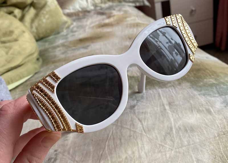 Ladies colorful frame cute oversize cat eye sunglasses