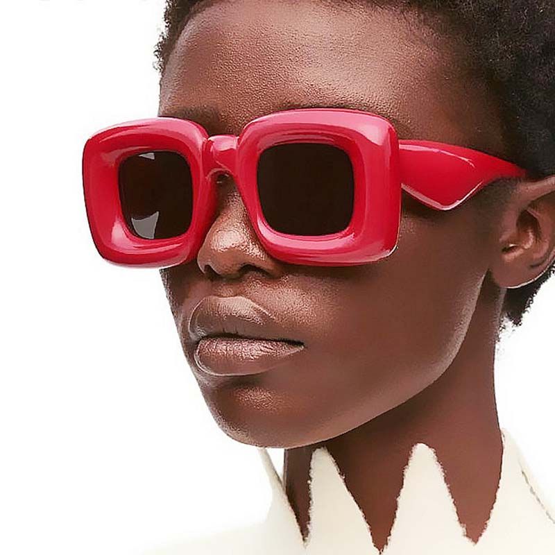 Candy Color Darling Bold Frame Square Sunglasses