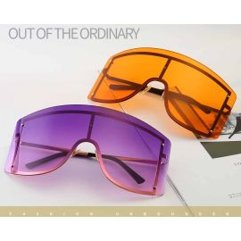 One piece sunglasses trendy oversize shield sunnies