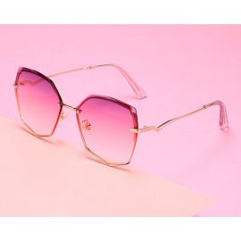 Alloy frame gradient lens butterfly women sunglasses