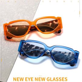Celebrity retro acetate cat eye multicolored sunglasses