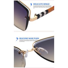 Oversized lenses square contemporary sleek sunglasses