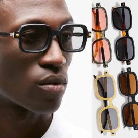 Fashion Unisex Two Tone Rectangular Retro Sunglasses