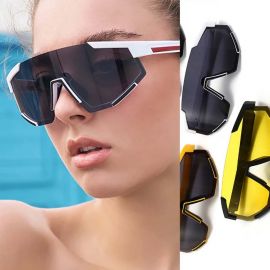 Oversize Wraparound Lens Outdoor Sports Sunglasses 