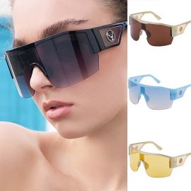 Oversized Shield Sunglasses One Piece Windproof Goggles
