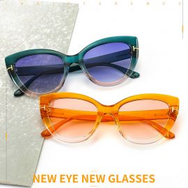 Indie trendy multicolored fashion cat eye sunglasses