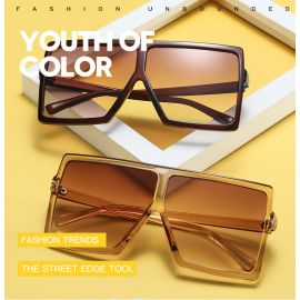 Vintage 70s style boxy square sunglasses retro eyewear
