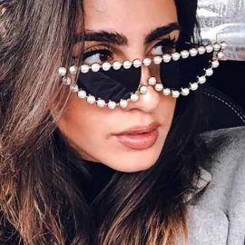 Cute Sexy Cat Eye Sunglasses Bling Chic Small Shades