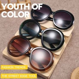 Modern bold rim super cute oversized round sunglasses