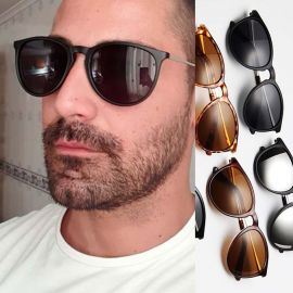 Vintage Round Sunglasses Men Retro Shades Male Sunnies