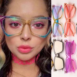 Retro Cat’s Eye Sunglasses Oversize Multicolored Shades