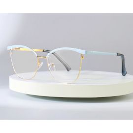 Alloy Frame Anti Blue Light Spring Hinges Eyeglasses 