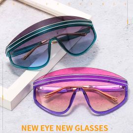 One Lens Sunglasses Sporty Wrap Around Goggles