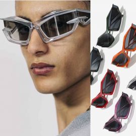 Futuristic wrap around frame sports racer sunglasses