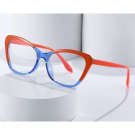 Anti Blue Light Cat Eye Glasses Mixed Tones TR90 Frame