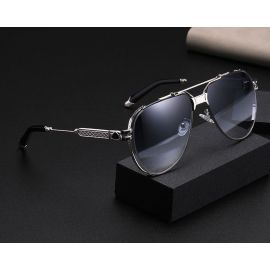 Retro trendy tear drop alloy frame aviator sunglasses