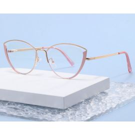 Spring Hinges Metal Frame Anti Blue Light Eyeglasses