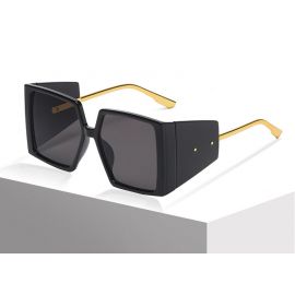 Retro Steampunk Bold Oversize Square Sunglasses