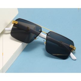 Modern Rimless Lenses Marble Legs Aviator Sunglasses