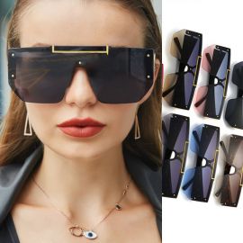 Modern geometric googles oversize shield sunglasses