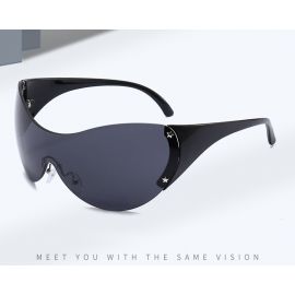 Star Rivets Oversized One Piece Rimless Goggles