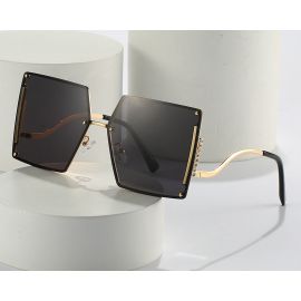 Rimless Square Women Luxury Diamond Sun Glasses