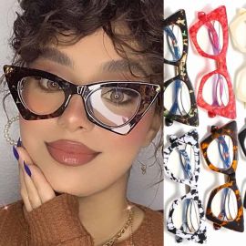Fashion Cat Eye Glasses Girls Vintage Multicolor Frame