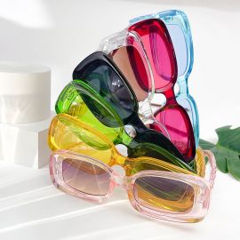 Rectangle Sunglasses Teens Cute Candy Color Shades