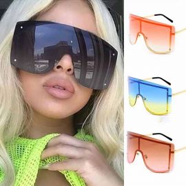One piece sunglasses trendy oversize shield sunnies