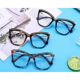 Trendy Blue Light Proof Lens Cat Eye Frame Girls Glasses 