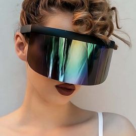 Futuristic Single Lens Super Big Shield Visor Sunglasses