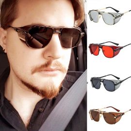 Tactical Aviator Sunglasses with Side Wind Guards