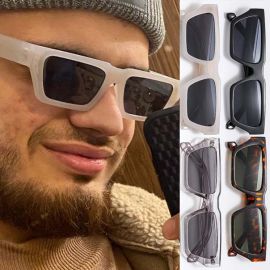 Medium Size Cute Design Rectangular Retro Sunglasses
