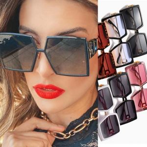 Square Sunglasses Big Frame Luxury Flat Top Shades