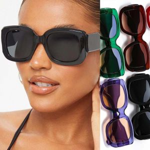 Oversize boxy frame tapered legs cool square sunglasses